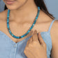 Gemstone Necklace with Bracelet and Earrings, Neon Apatite